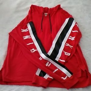 PINK Victoria's Secret Tops - π Pink VS Long Sleeve With A Hood PINK Victoria's Secret Tops - π Pink VS Long Sleeve With A Hood